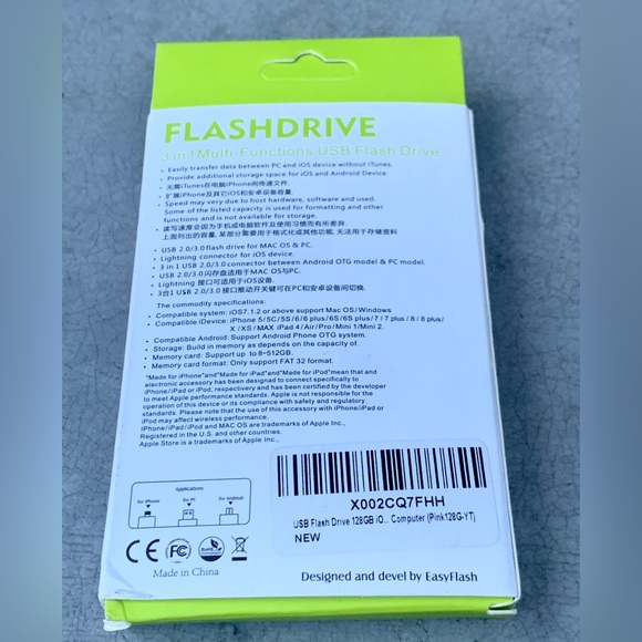 128 Gigabyte Apple IOS Compatible 3 in 1 USB Smartphone Flash Drive - Picture 5 of 11